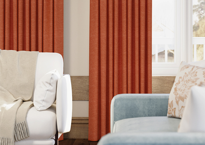 Carron, Tangerine - Made to Measure Curtains - Image 5